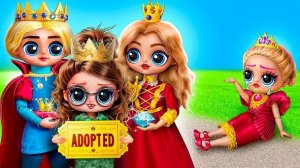 Бедную девочку удочерила королевская семья! 31 идея для кукол ЛОЛ