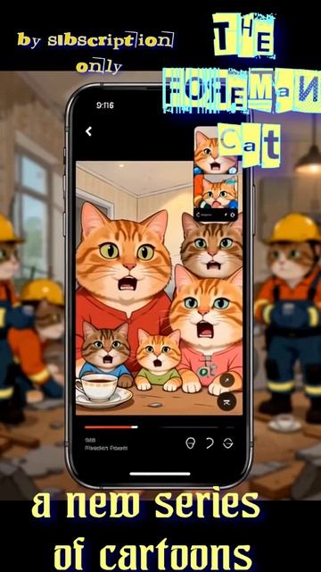by subscription only the announcement of a new cartoon about a cat, 25, a cartoon about repairs. смотреть онлайн