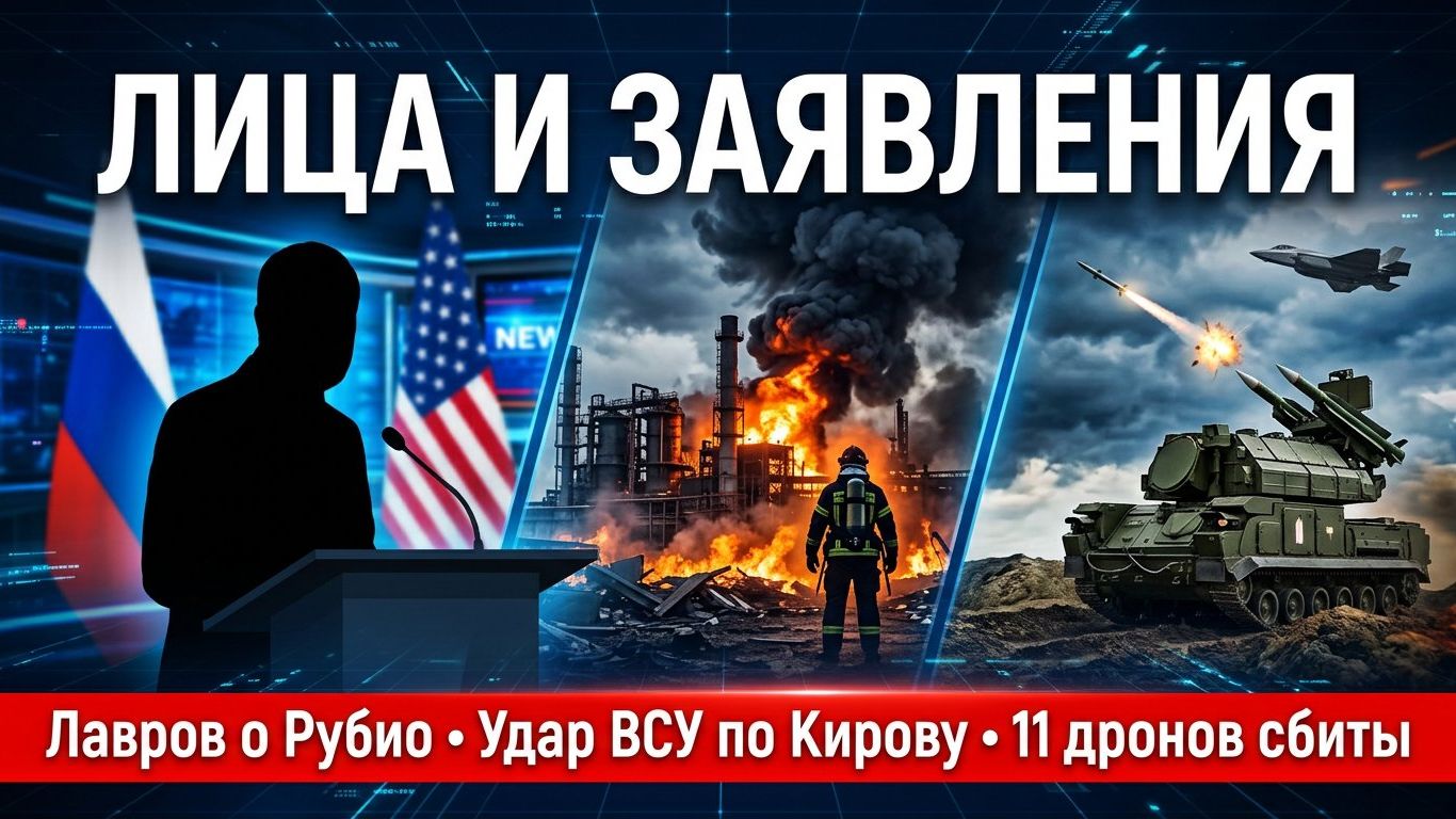 Лавров о Рубио, удар ВСУ по Кирову, 11 дронов — лица и заявления 24 июля смотреть онлайн