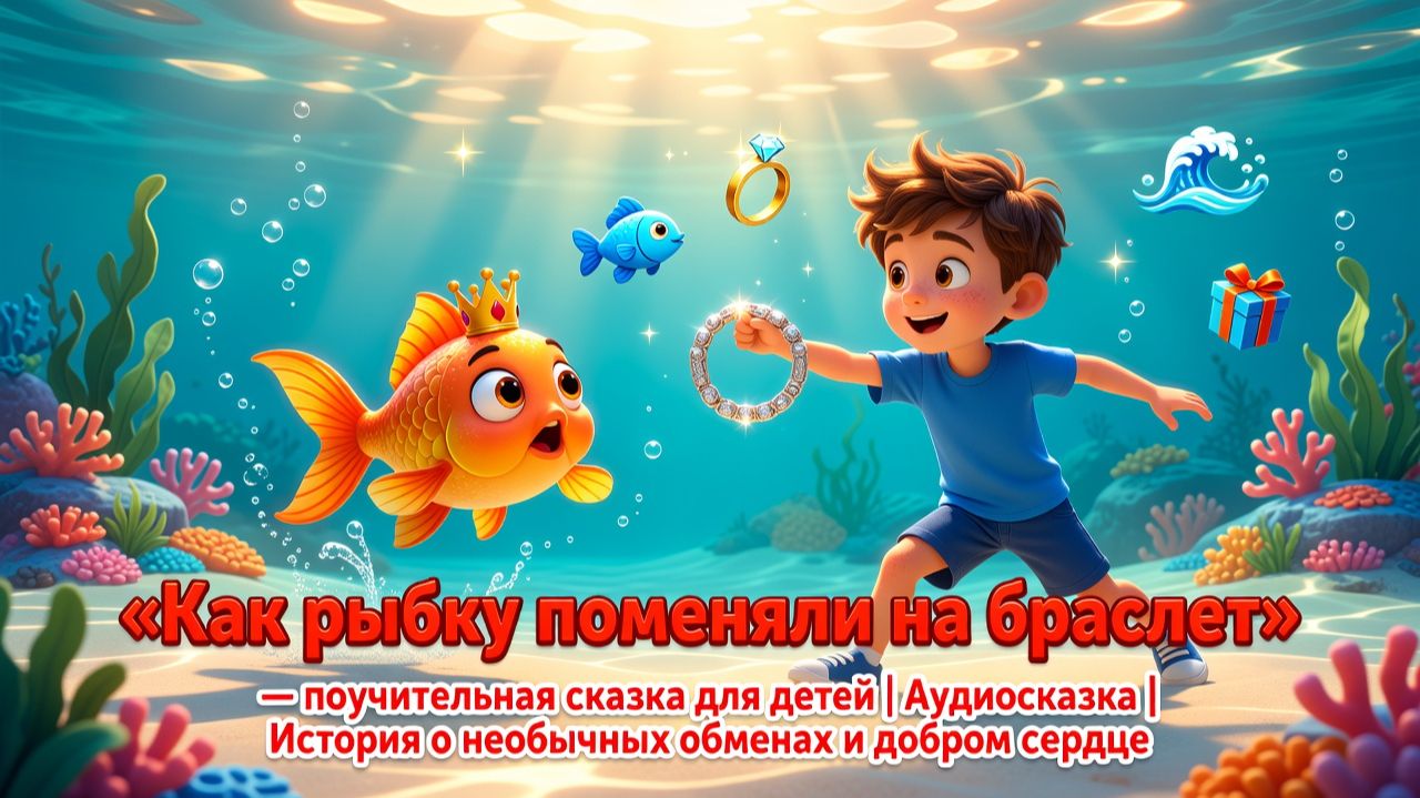 🐟💍✨ «Как рыбку поменяли на браслет» — поучительная сказка для детей | Аудиосказка