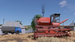 FS25 Карта Подильський край #02. Уборка пшеницы на огороде НИВА СК-5М-1, МАЗ