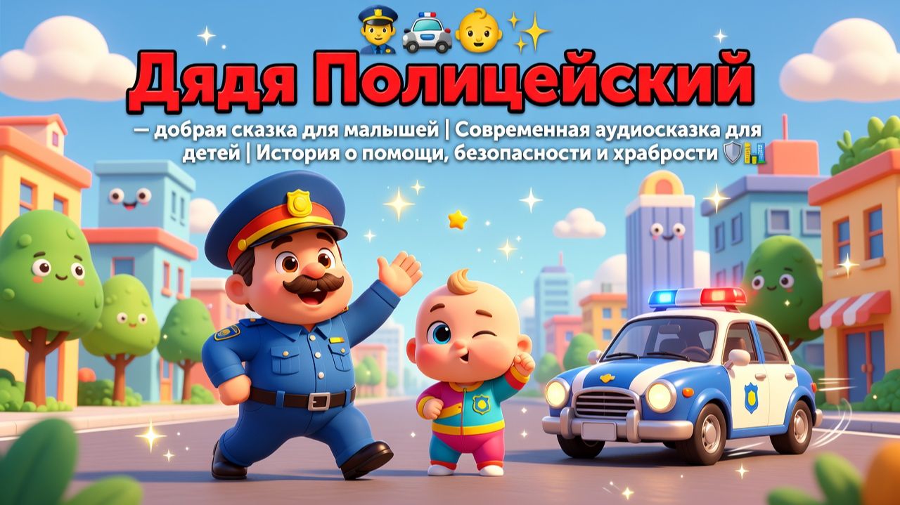 👮♂️🚔👶✨ «Дядя Полицейский» — добрая сказка для малышей | Современная аудиосказка для детей