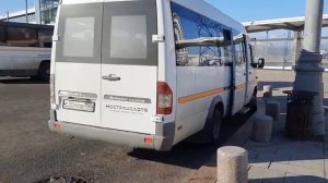 Микроавтобус Луидор-223327(MB Sprinter Classic) следует по маршруту 322(Москва-Ногинск)