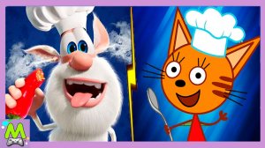 Говорящий Буба vs Три Кота.Кулинарная Битва Мультгероев.Кто Вкуснее Готовит