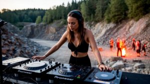 Lilly Palmer secret rave @ stone quarry, Germany