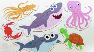 Акулёнок и его друзья - собираем пазлы для малышей Baby Shark