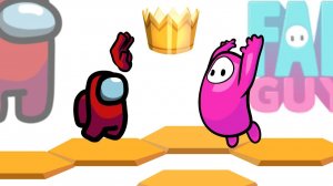 АМОГУС убивает Персонажей игры FALL GUYS!!!
