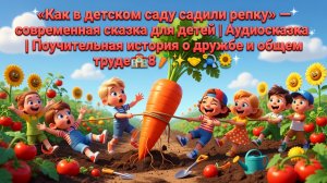 🏫🥕✨ «Как в детском саду садили репку» — современная сказка для детей | Аудиосказка