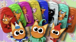 СЮРПРИЗЫ и игрушки - ТРИ КОТА Открываем Яйца Сюрприз - собираем коллекцию игрушек