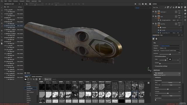 BLENDER Creating the Dune Ornithopter 136_Substance painter_copying and baste the material смотреть онлайн