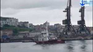 Выход д.э. Сахалин 9 и заход д.э. Сахалин 8 в акватории Торгового порта города Холмск 23 июля 2026 г