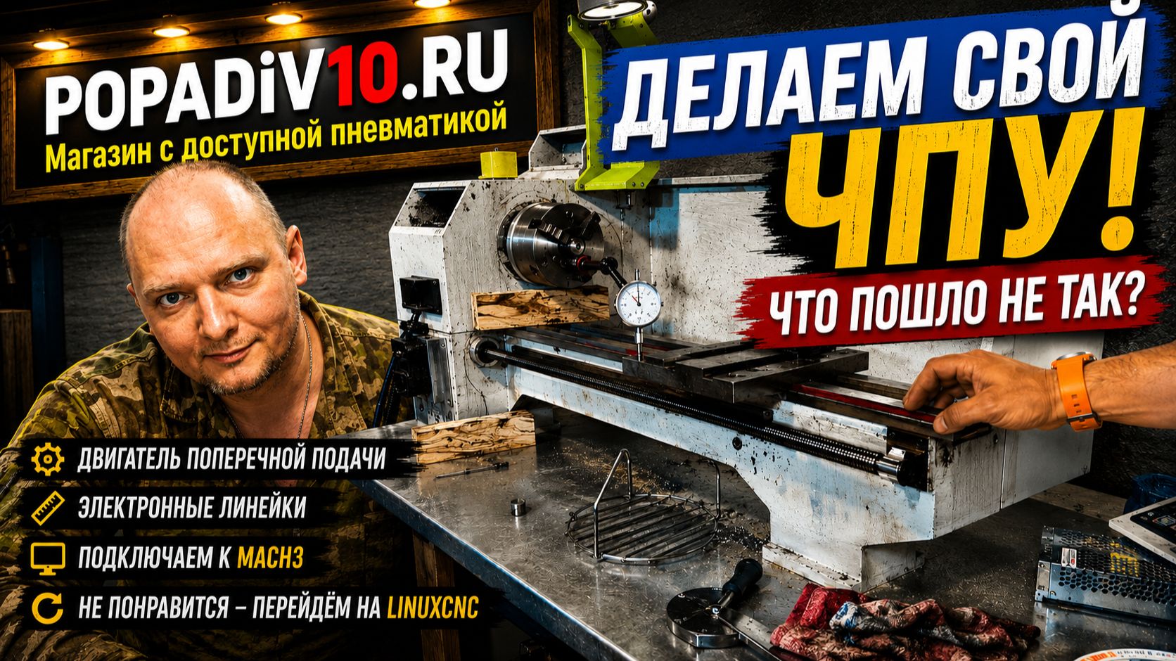 Что с производством? Что происходит с токарным станком, который переделываем в ЧПУ? Есть подвижки!