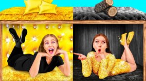 Секретный Домик Под Кроватью # Богатая vs Бедная Сумасшедшие Идеи для Пранков