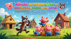 🐷🐺✨ «Волк и поросята» — необычная сказка для детей | Аудиосказка | История про хитрый голос