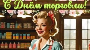 Поздравляем работников торговли. Шикарная музыкальная открытка.