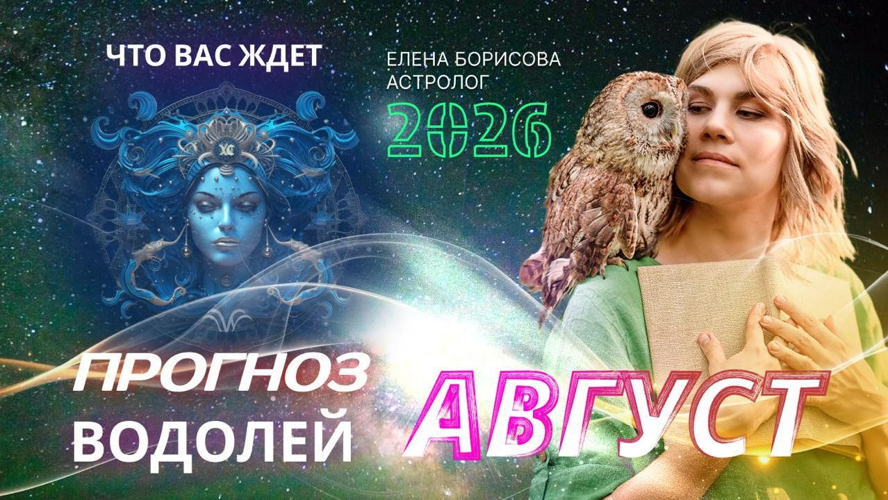 Водолей. Прогноз на АВГУСТ 2026 смотреть онлайн