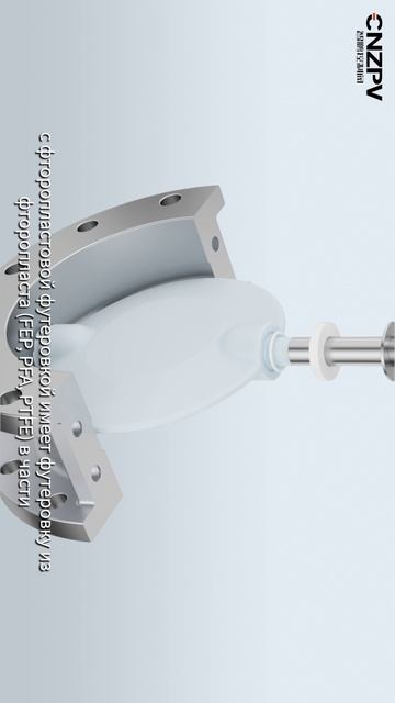 ZPR810F пневматический дисковый затвор с фторопластовой облицовкой, отсечной (регулирующий) 1