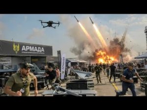Киев в Огне - Удар по Выставке БПЛА Армата / Нападение на Украинцев
