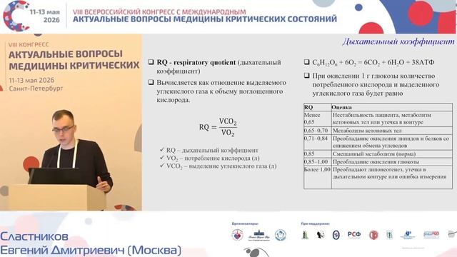 Мониторинг метаболизма и эффективность и нутритивной поддержки Сластников Е.С. смотреть онлайн