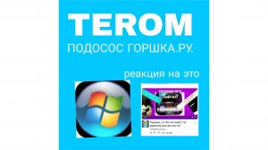 TEROM-ПОДОСОС-ГОРШКА.РУ.??? Реакция на видео. #чг
