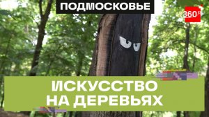 Уличная художница раскрасила деревья в парке Подольска