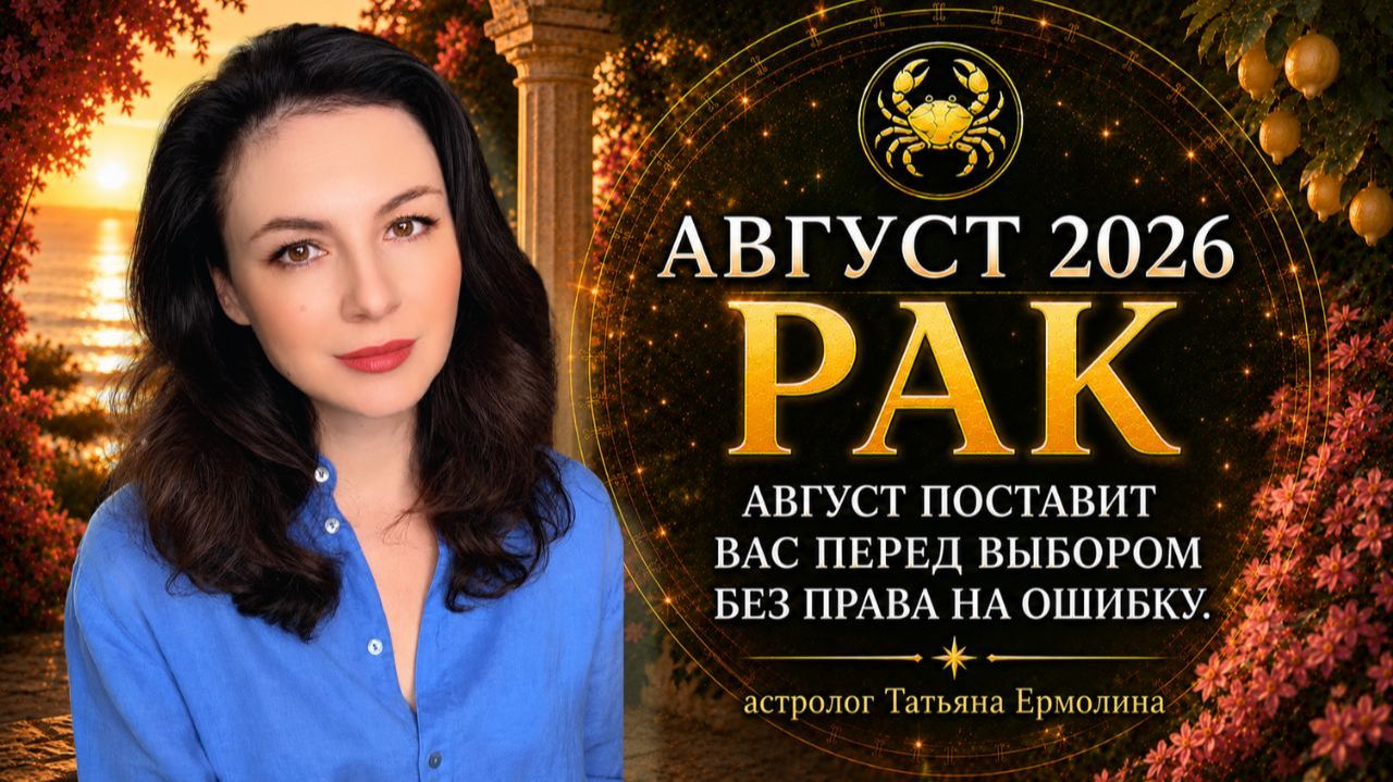 РАКИ, АВГУСТ ПОСТАВИТ ВАС ПЕРЕД ВЫБОРОМ БЕЗ ПРАВА НА ОШИБКУ. Прогноз на для Раков АВГУСТ 2026
