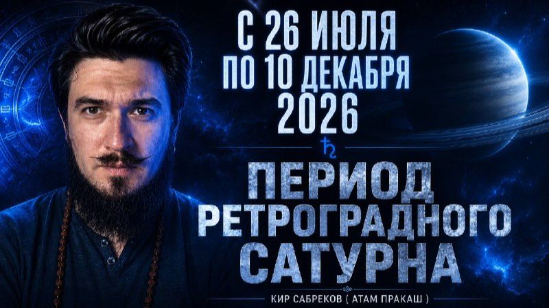 26 июля по 10 декабря РЕТРОГРАДНЫЙ САТУРН - Пройди правильно! 2026 Кир Сабреков смотреть онлайн