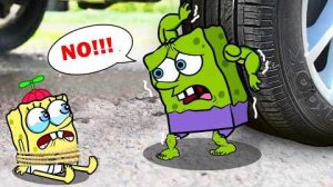 🚗 Машинка против Халка и малыша Губки Боба 😱 Кто выдержит удар? 💥