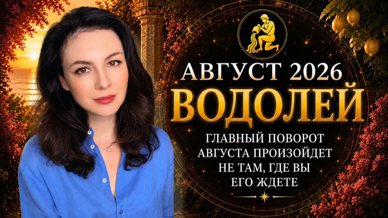 ВОДОЛЕИ, ГЛАВНЫЙ ПОВОРОТ АВГУСТА ПРОИЗОЙДЕТ НЕ ТАМ, ГДЕ ВЫ ЕГО ЖДЕТЕ. Прогноз на АВГУСТ 2026 смотреть онлайн