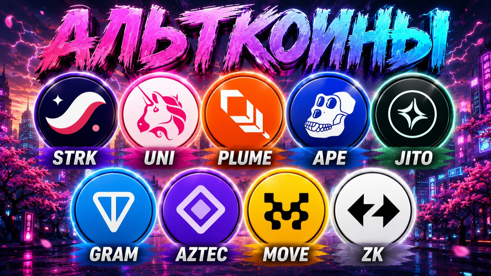 Альткоины на иксы! Разбор монет: STRK / UNI / PLUME / APE / JITO / GRAM / AZTEC / MOVE / ZK смотреть онлайн