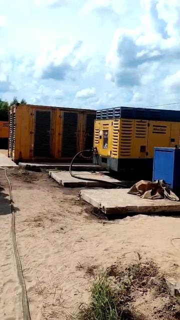 Atlas Copco XRVS 1050 на опрессовке газопровода #XRVS1050 #AtlasCopco #опрессовка