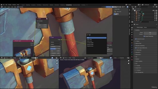 Learn Stylized Game Art Creation Stylized Hammer 28. Compositing