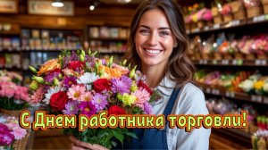 Супер Поздравление С ДНЕМ Работника Торговли 2026 Открытка ко Дню Работника Торговли!