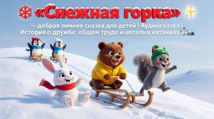 ❄️🛷✨ «Снежная горка» — добрая зимняя сказка для детей | Аудиосказка |История о дружбе, общем труде