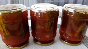 Хрустящие маринованные огурцы 🥒 с кетчупом Чили на зиму