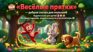 🙈🌳✨ «Весёлые прятки» — добрая сказка для малышей | Аудиосказка для детей | История о дружбе
