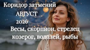 Коридор затмений август 2026 🔥Весы, скорпион, стрелец, козерог, водолей, рыбы