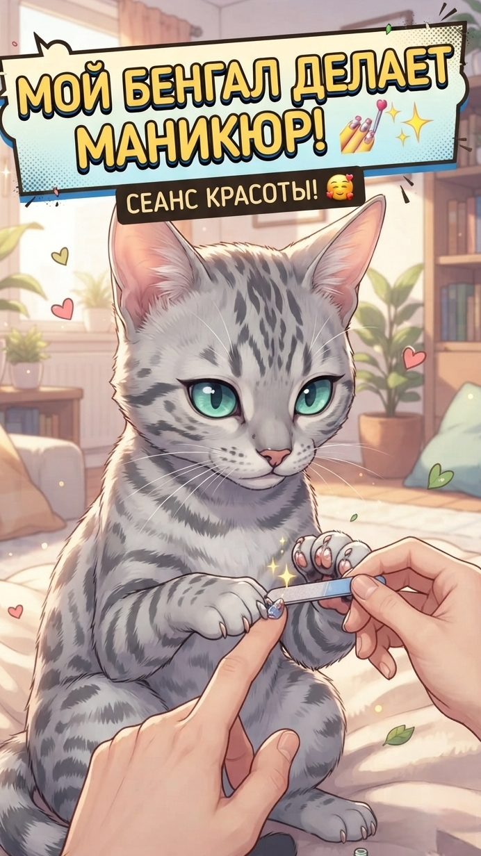 Бенгалская кошка облизывает палец: милота зашкаливает! 🐈👅
