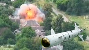 Удар ракеты X-39 в здание 425 полка ВСУ. Атака Ми-28