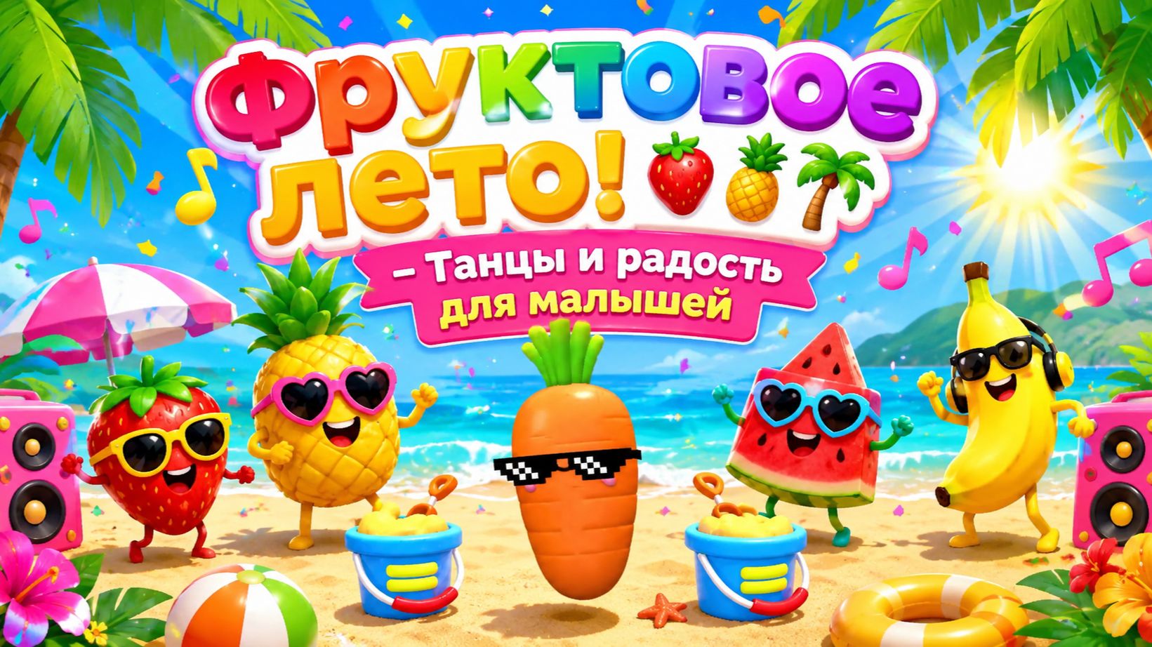 Фруктовое лето! 🍓🍍🌴 – Танцы и радость для малышей смотреть онлайн
