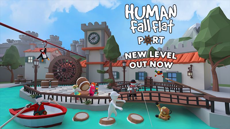 Human: Fall Flat // Человек падает плашмя Головоломки приколы приключения смотреть онлайн