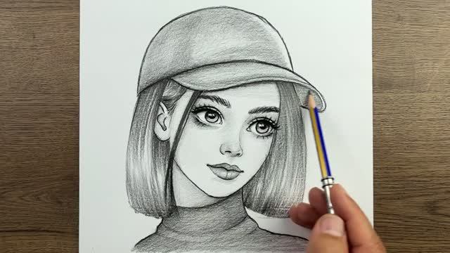 Как легко нарисовать красивую девушку карандашом, шаг за шагом смотреть онлайн