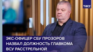 Экс-офицер СБУ Прозоров назвал должность главкома  ВСУ расстрельной