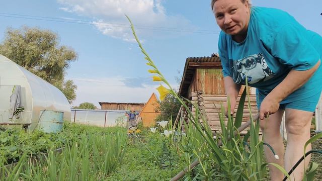 РАБОТА В ОГОРОДЕ,МУЖ ВСПАХАЛ, ВЕЧЕР РЫБКА,, смотреть онлайн