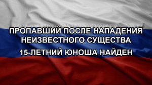 Пропавший после нападения неизвестного существа 15-летний юноша найден