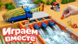 МОНСТР СЛОМАЛ МОСТ 🦖 СТРОИМ БЕТОННЫЙ МОСТ ДЛЯ МАШИНОК ! ИГРУШКИ МУЛЬТИКИ ДЛЯ ДЕТЕЙ №5