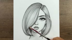 Как шаг за шагом нарисовать красивую девушку простыми линиями карандашом