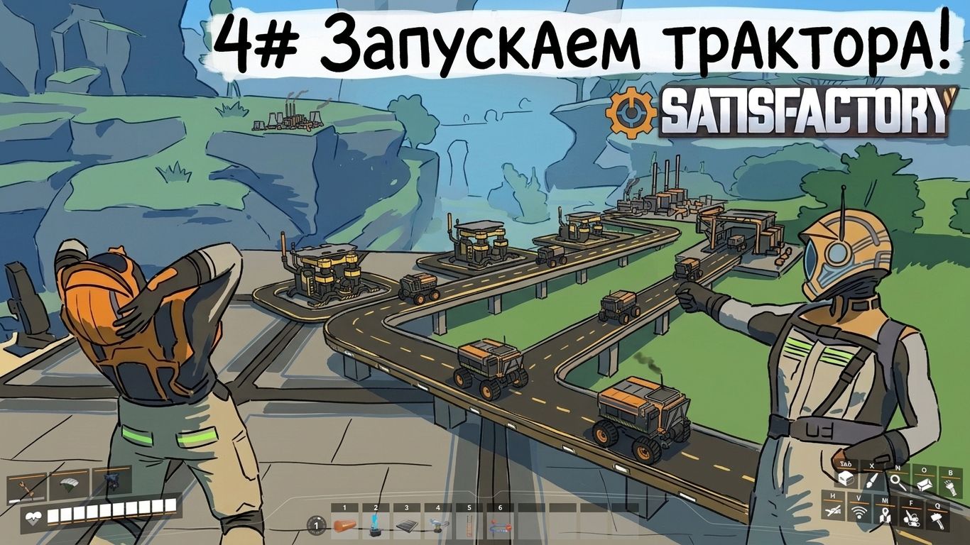 Запускаем трактора! №4 | Satisfactory