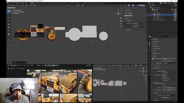 How to Design Realistic Mechs in Blender 06_No Edit Mode Initial Blockout смотреть онлайн