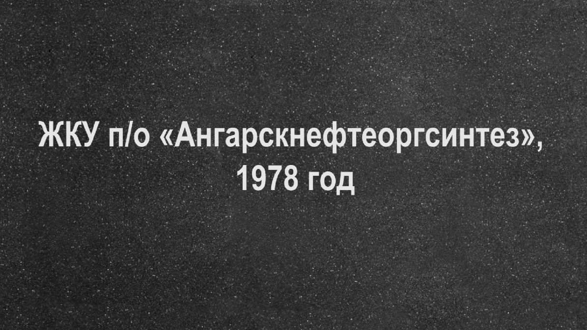 ЖКУ п/о «Ангарскнефтеоргсинтез», 1978 год